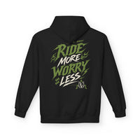 Ride More Worry Less Hoodie Schwarz – Bild 2
