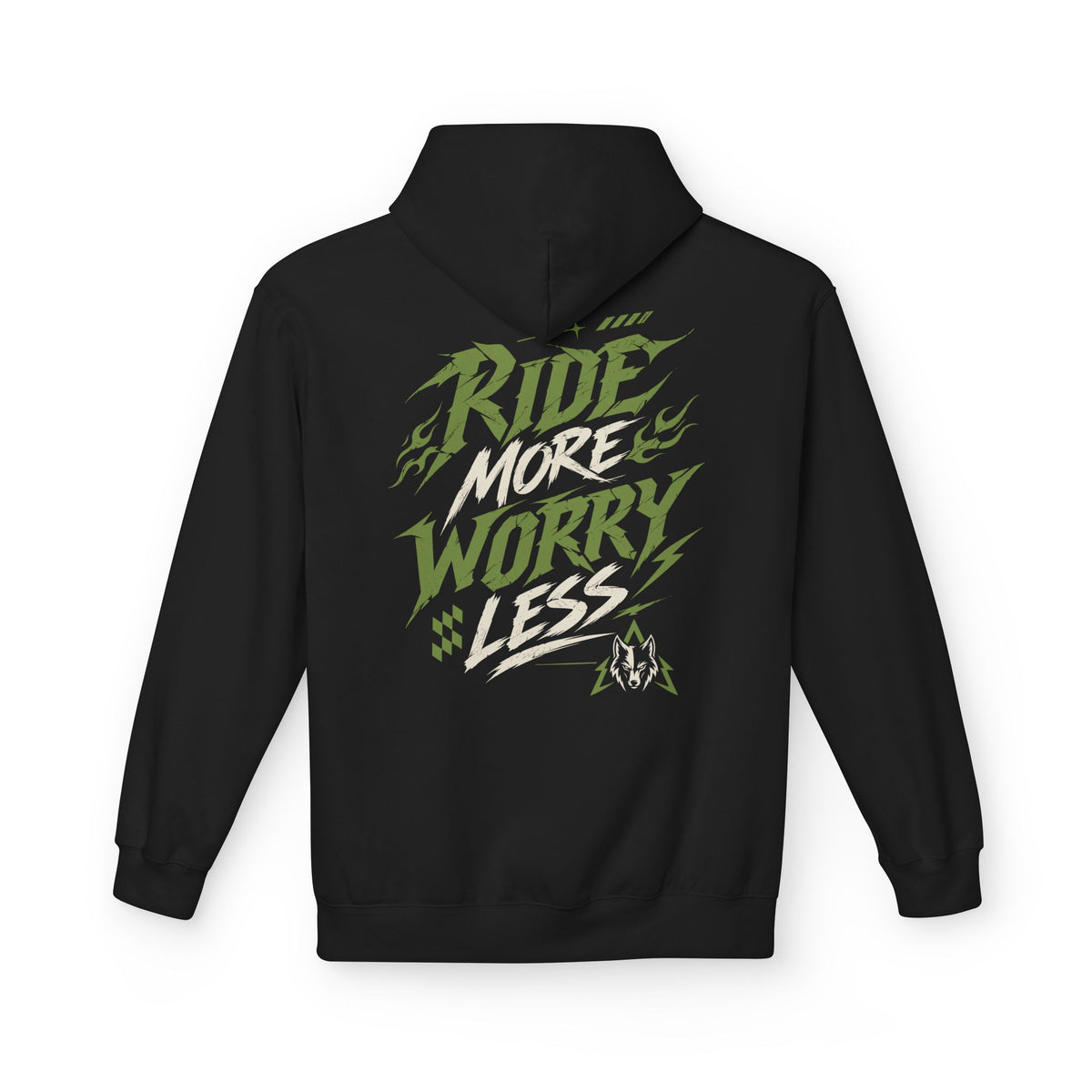 Ride More Worry Less Hoodie Schwarz – Bild 2