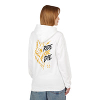 Ride or Die Wolf Hoodie Weiß – Bild 4