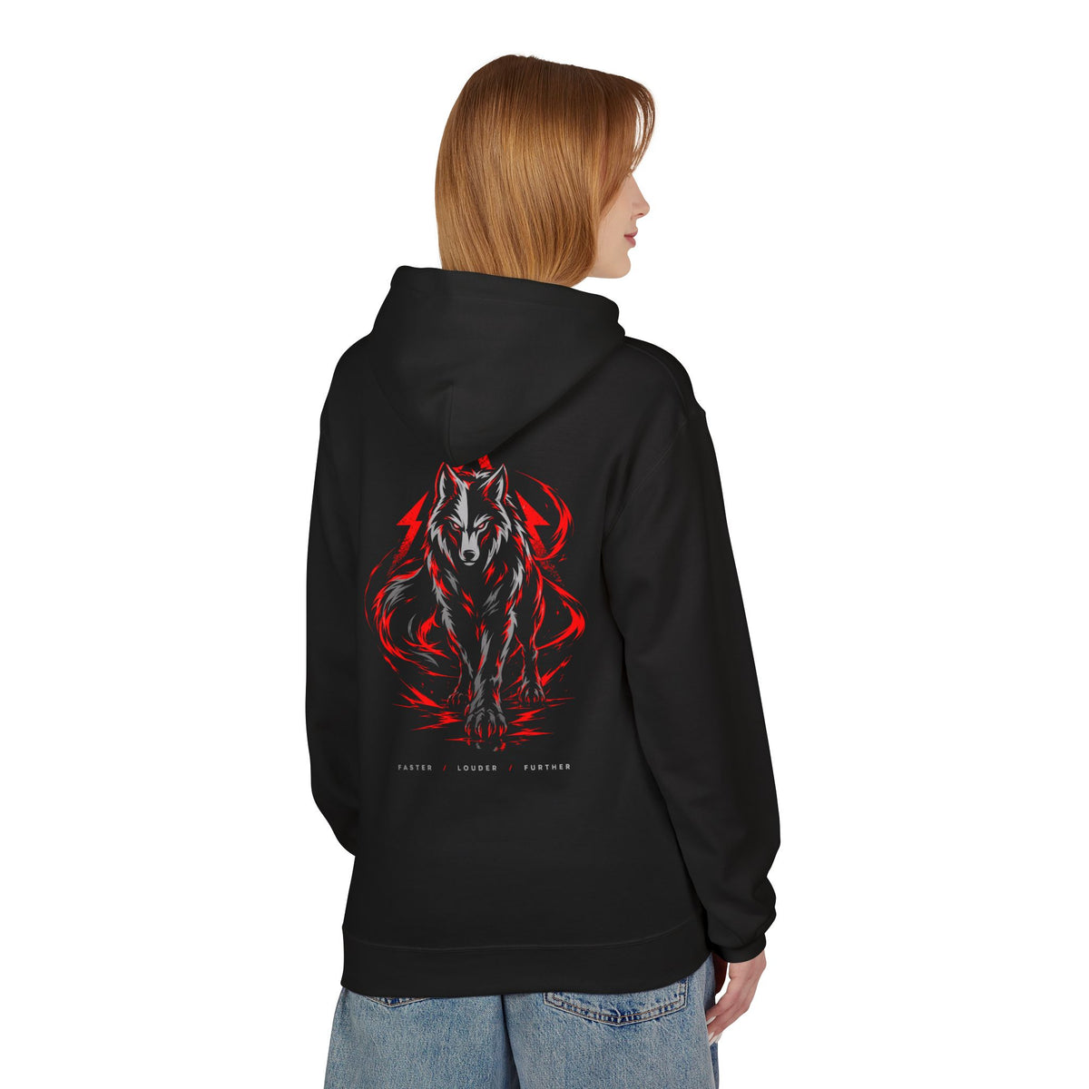 Wolf Spirit Hoodie Schwarz – Bild 4