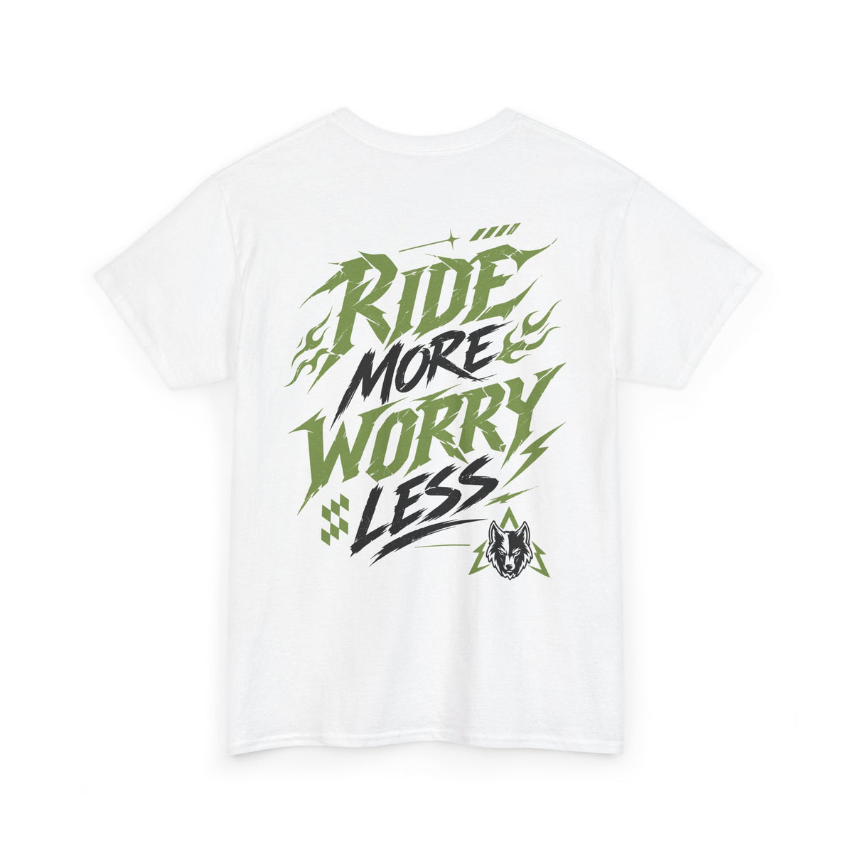 Ride More Worry Less T-Shirt Weiß – Bild 3