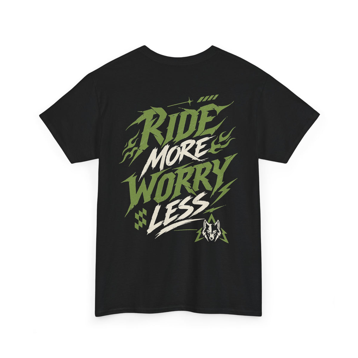 Ride More Worry Less T-Shirt Schwarz – Bild 3