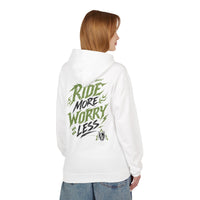 Ride More Worry Less Hoodie Weiß – Bild 4