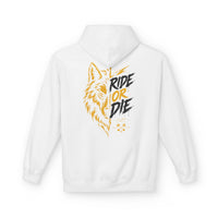 Ride or Die Wolf Hoodie Weiß – Bild 2