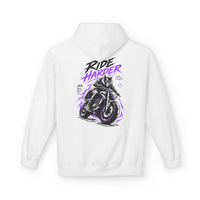 Ride Harder Hoodie Weiß – Bild 2