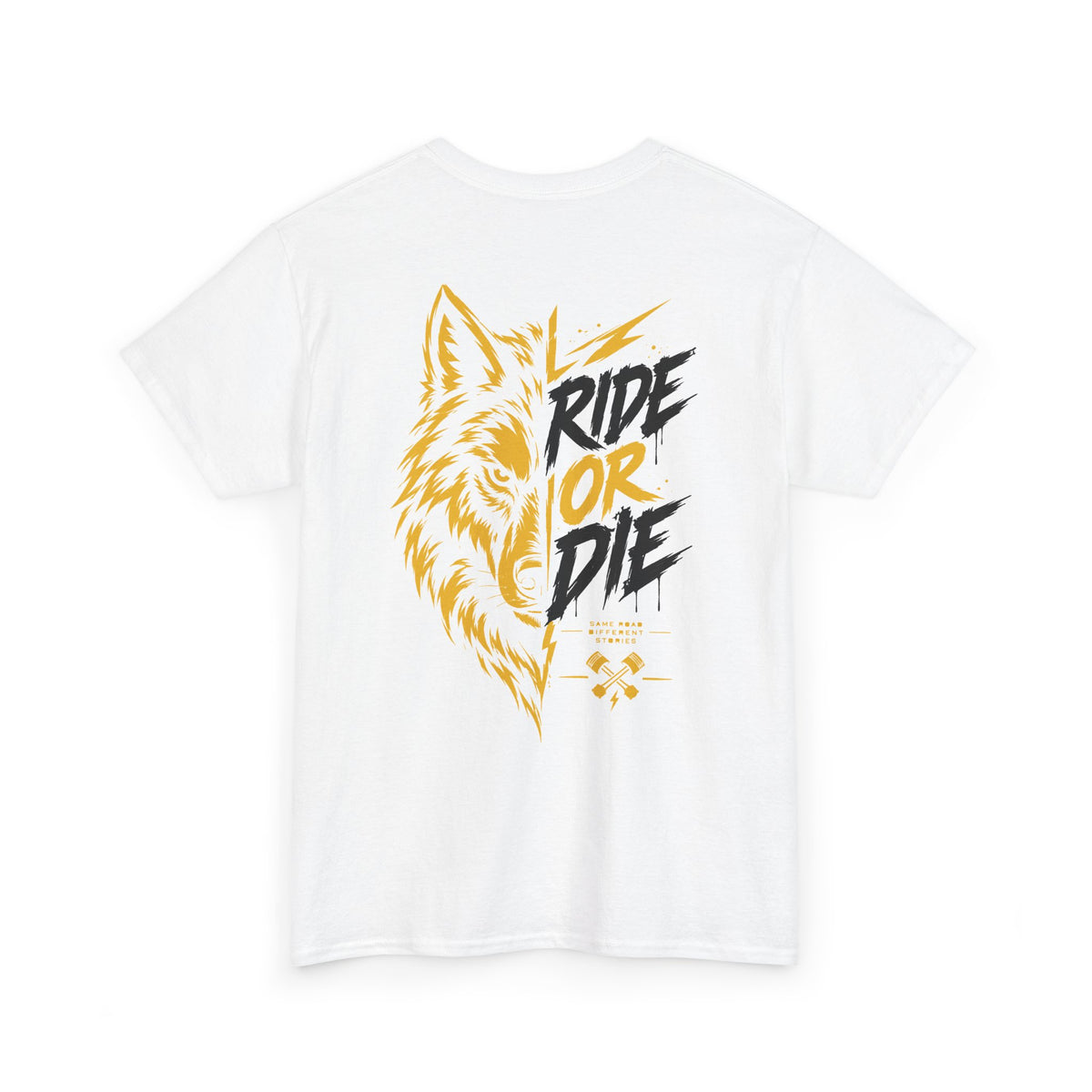 Ride or Die Wolf T-Shirt Weiß – Bild 3