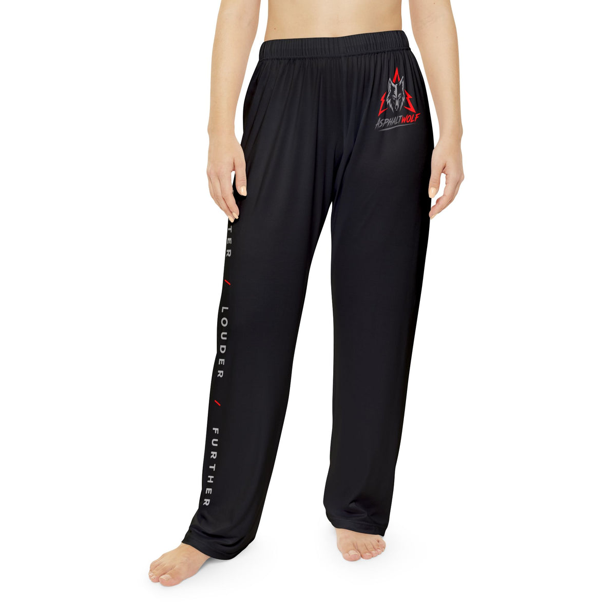 Pyjamahose Faster Louder Further Schwarz – Bild 3