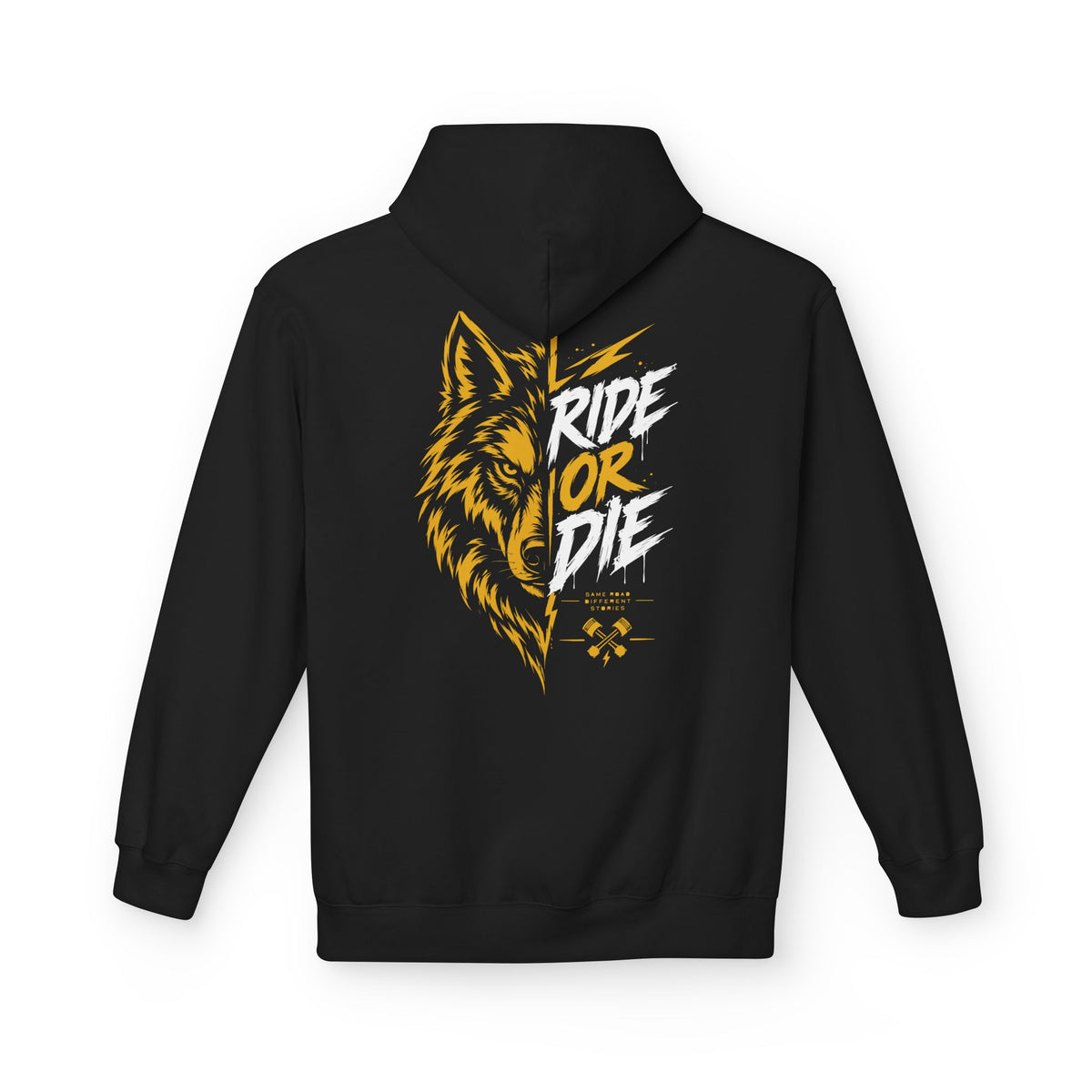 Ride or Die Wolf Hoodie Schwarz – Bild 2
