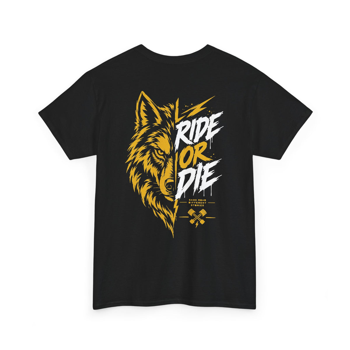 Ride or Die Wolf T-Shirt Schwarz – Bild 3